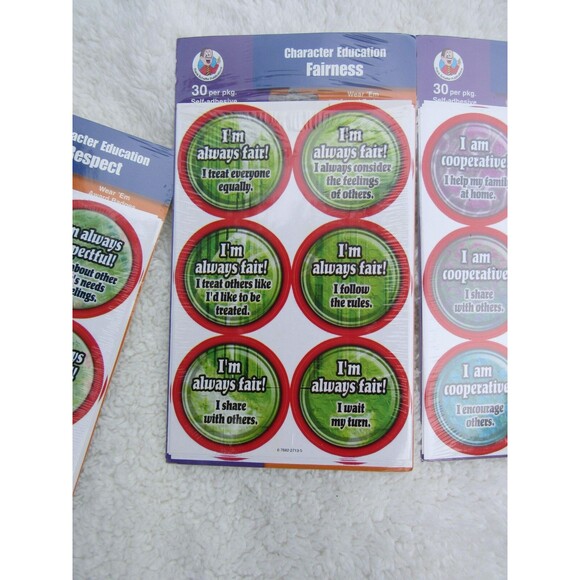 McGraw-Hill Childrens Publishing Character Education Badge Stickers Y2K NOS 2003 - Picture 4 of 10